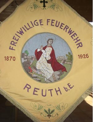 Fahne der FF Reuth b. Erb. aus dem Jahr 1926